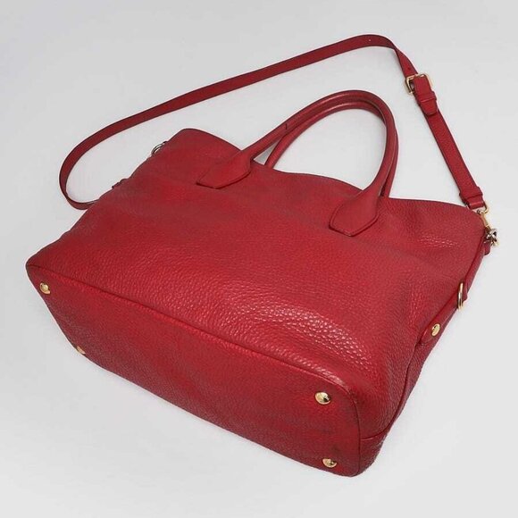 Prada Dark Red Vitello Daino Leather Tote Bag - Picture 5 of 12